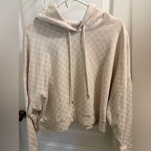 GAP tan and white hoodie